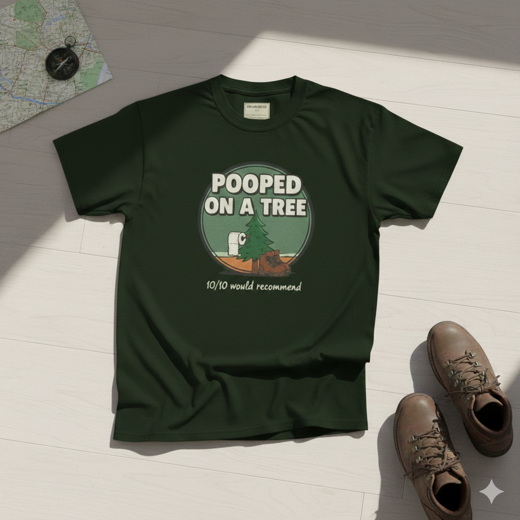 Pooped On A Tree tee | Bird Poop Graphic Shirt, Funny Nature Design