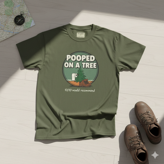 Pooped On A Tree tee | Bird Poop Graphic Shirt, Funny Nature Design