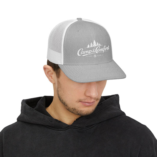 Camp & Comfort Embroidered Trucker Cap