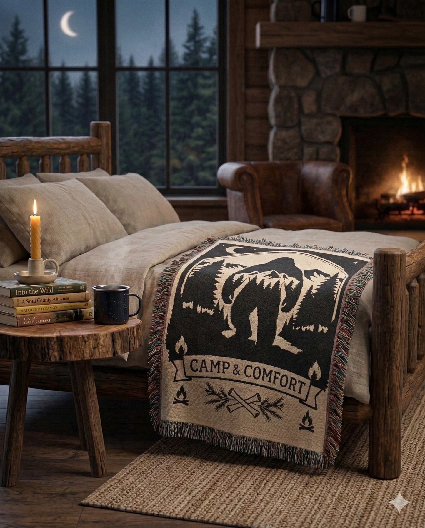 Bigfoot Woven Throw Blanket