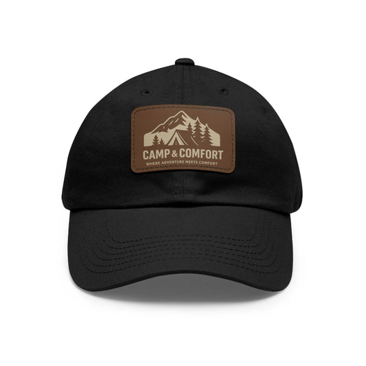 Adventure Dad Hat with Leather Patch - Camp & Comfort - Camp and Comfort