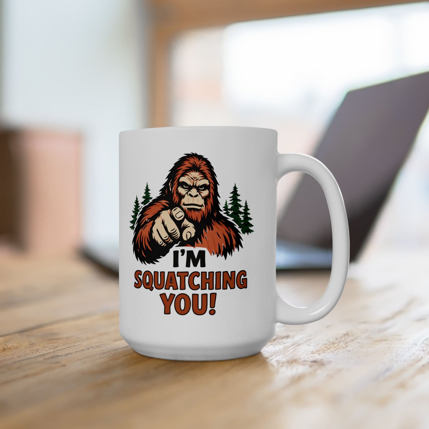 Bigfoot Sighting Ceramic Mug – Funny Sasquatch Coffee Cup (11oz & 15oz)