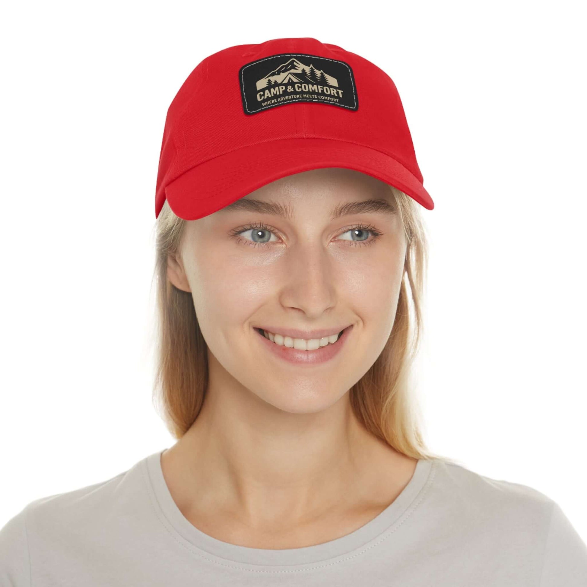 Adventure Dad Hat with Leather Patch - Camp & Comfort - Camp and Comfort
