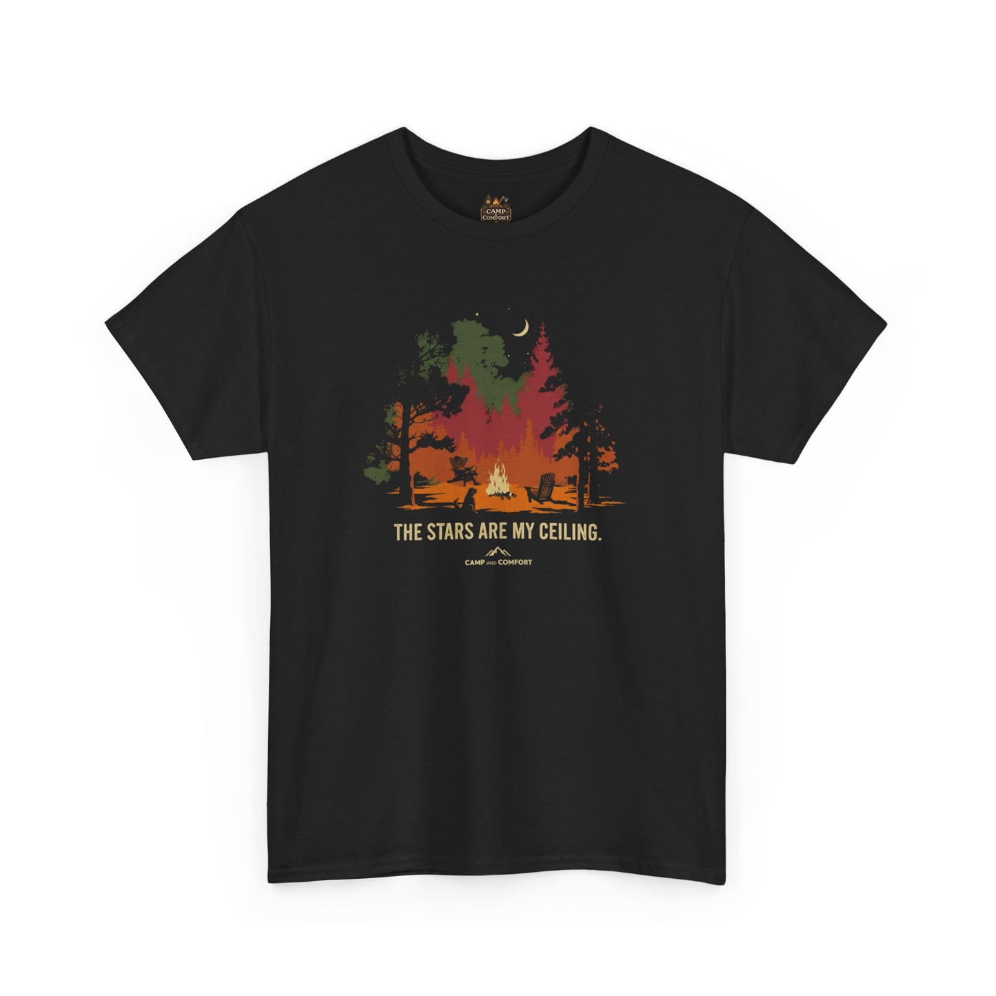 The Stars Are My Ceiling tee | Night Camping Forest Moon T-Shirt