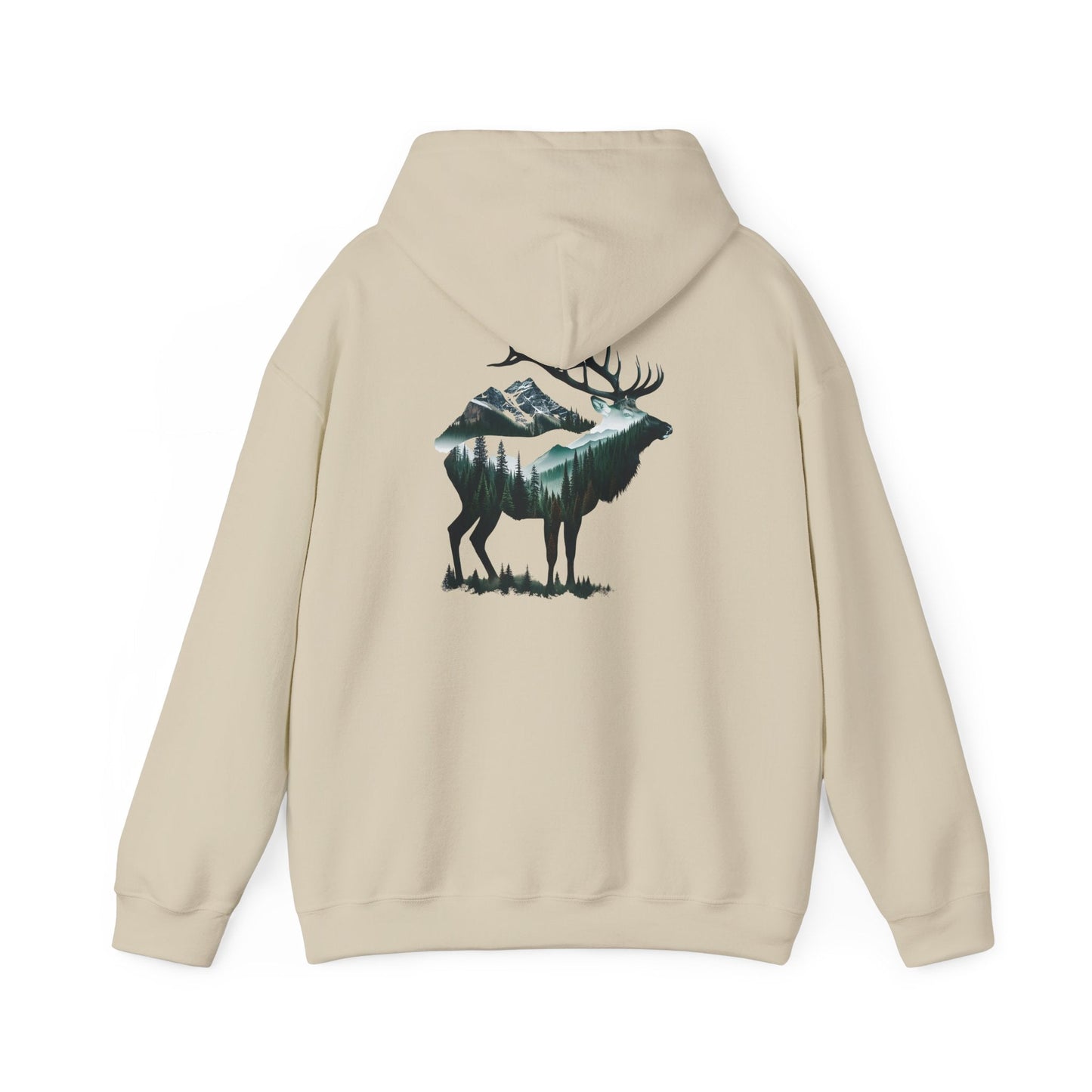 Wander Where the Trees Whisper Sweater - Elk Camping Soft Warm Hoodie, Unisex Heavy Blend™ Sweatshirt, Gift for Nature Lovers Printify