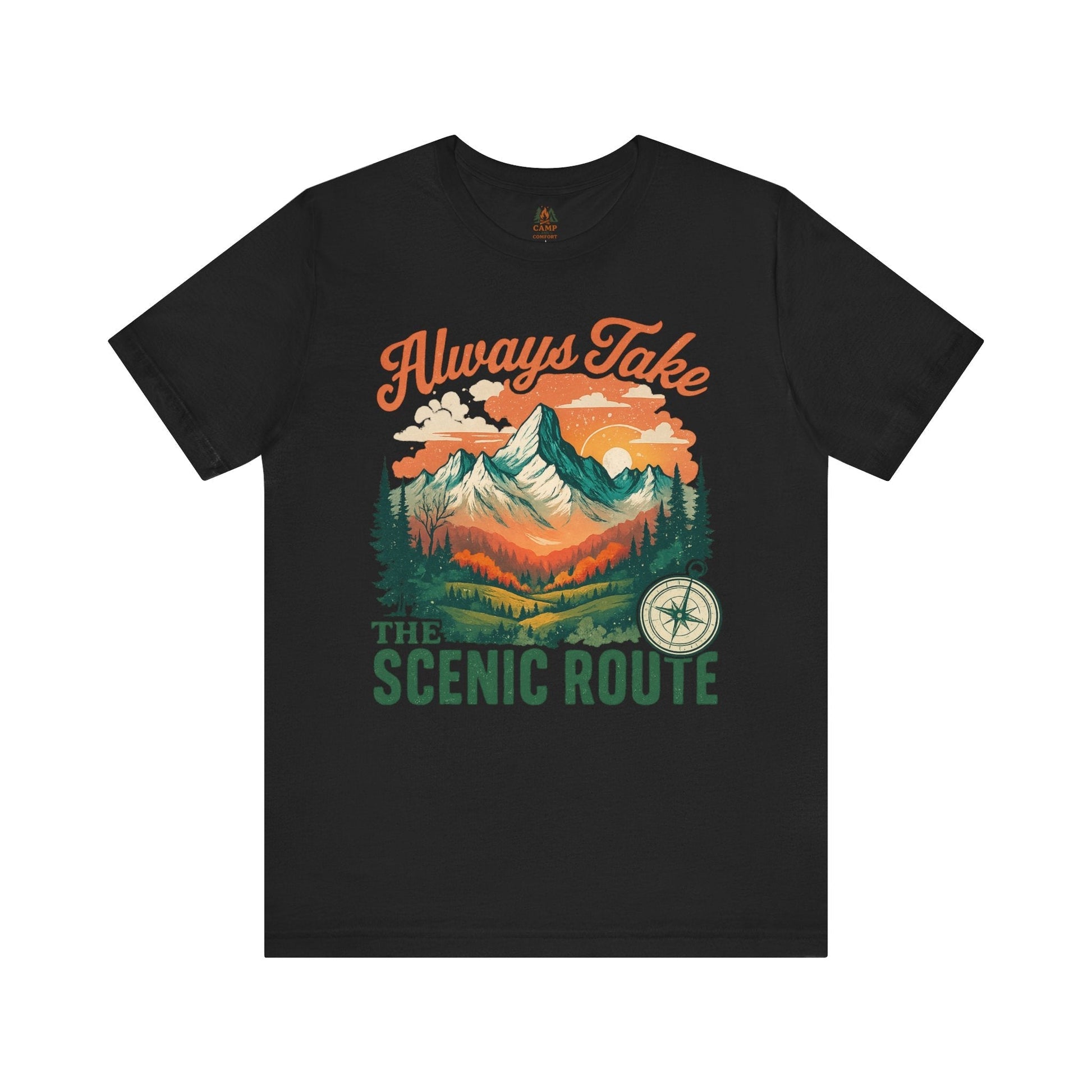 Always Take the Scenic Route Tee nature lover adventure t-shirt outdoors unisex breathable cotton