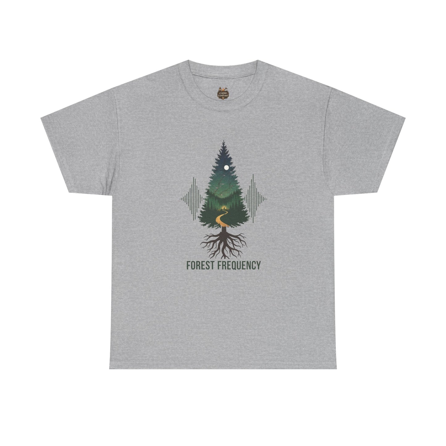 Forest Frequency T-Shirt | Pine Tree Roots Soundwave Tee