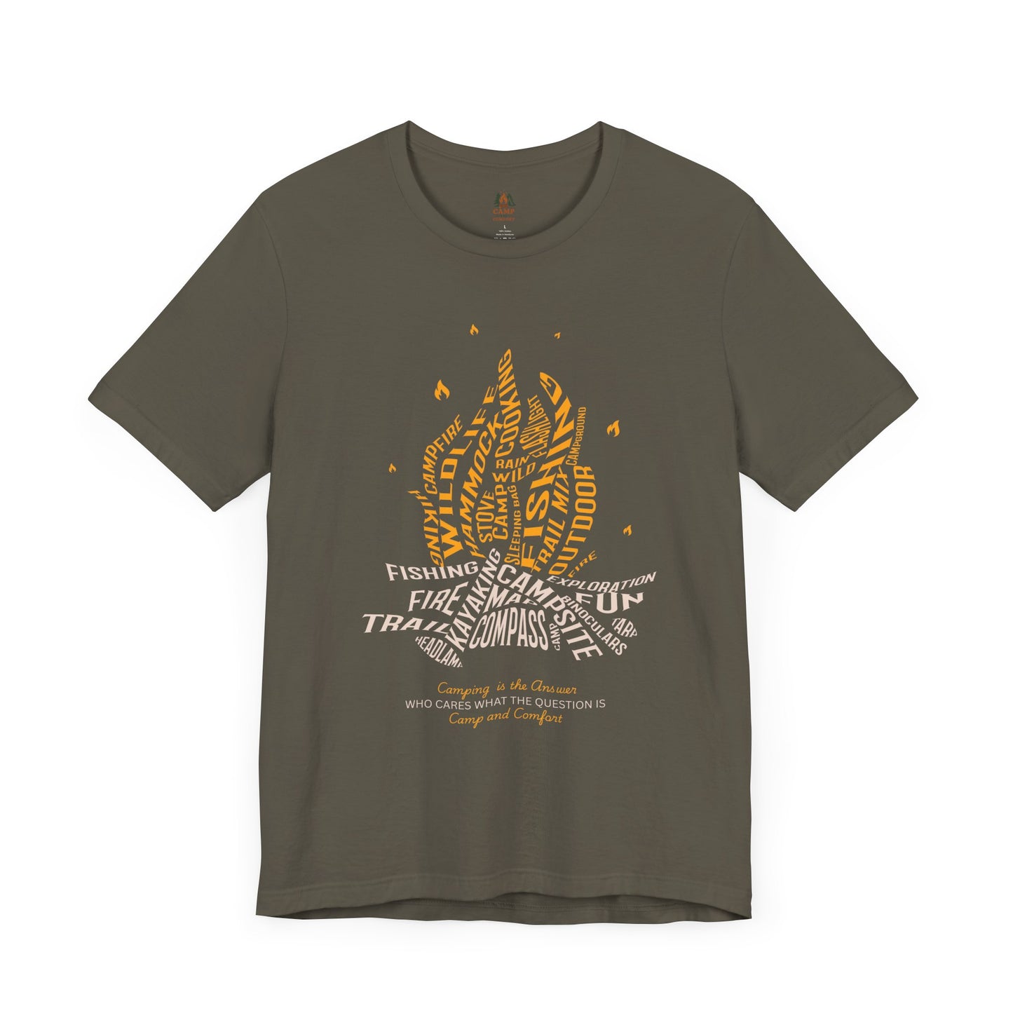 Warmth of Adventure Tee - Cozy Fire Dance Shirt, Outdoor Enthusiast Gift, Campfire Party Wear, Unisex Summer Style, Nature Lover's Tee