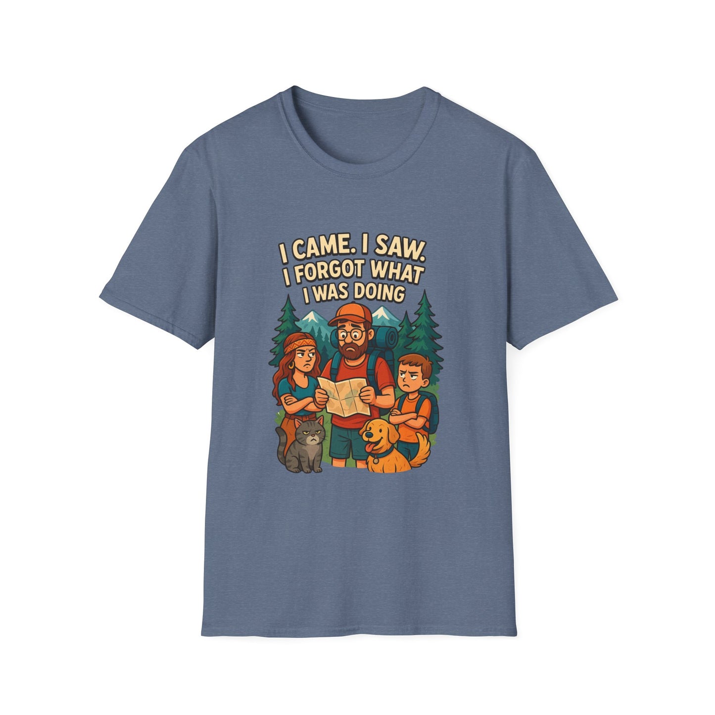 Outdoor Adventure Unisex T-Shirt - "I Came, I Saw, I Forgot What I Was Doing"