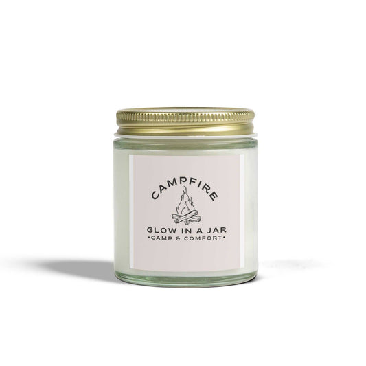 Campfire Glow in a Jar – Hand-Poured Soy Candle - Camp and Comfort