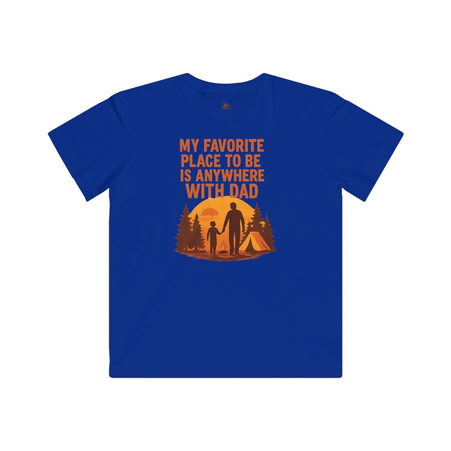 "The Dad's Favorite Place Kids Tee | Funny Father's Day Family Gift Shirt featuring a playful graphic on a high-quality, soft-fabric children's t-shirt."