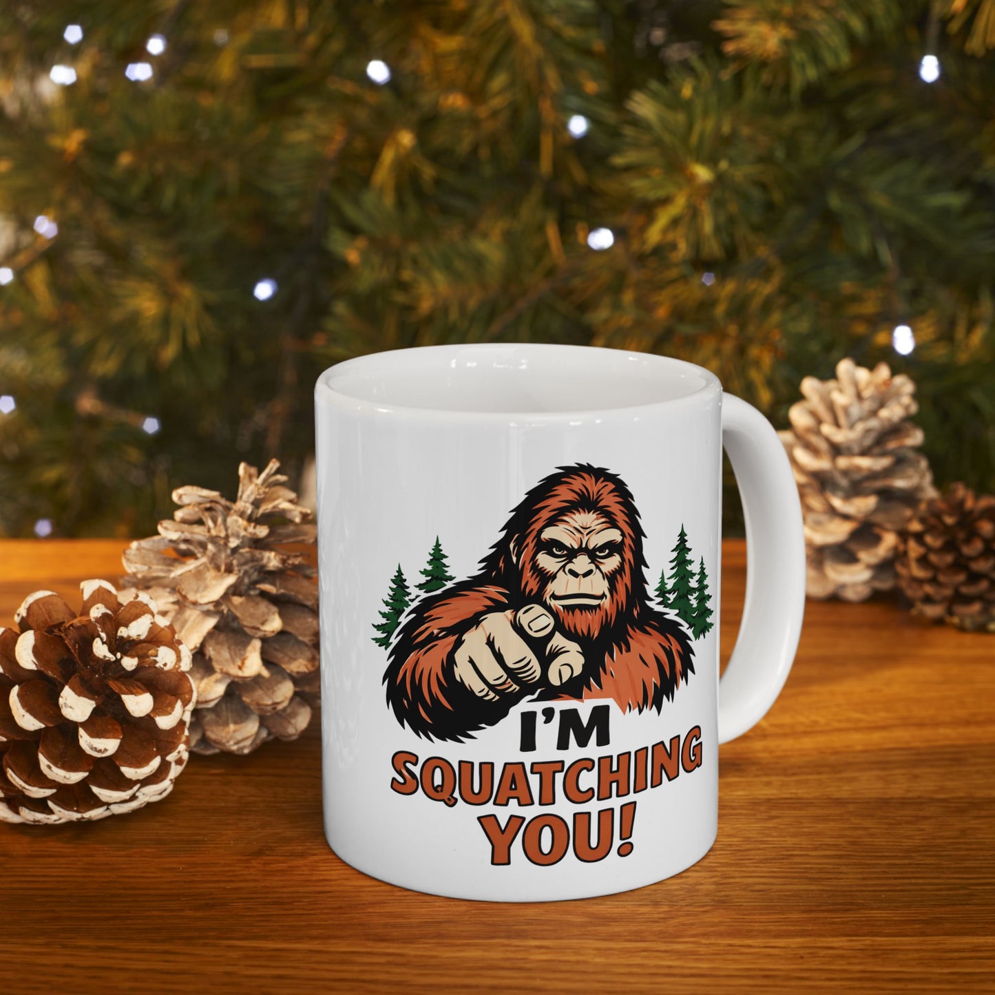 Bigfoot Sighting Ceramic Mug – Funny Sasquatch Coffee Cup (11oz & 15oz)