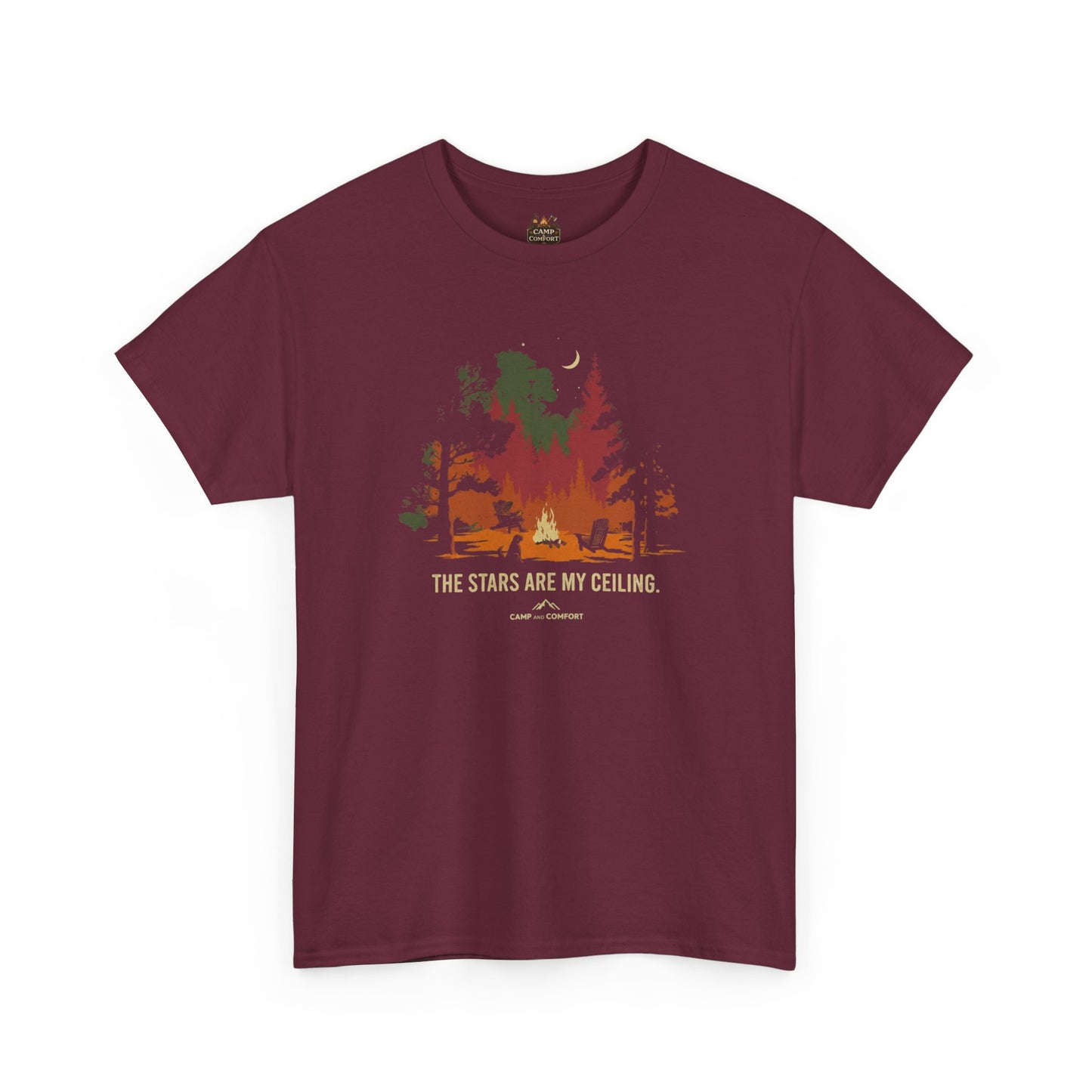 The Stars Are My Ceiling tee | Night Camping Forest Moon T-Shirt