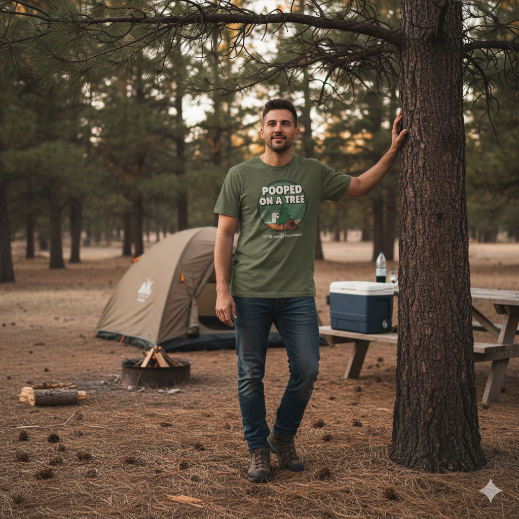 Pooped On A Tree tee | Bird Poop Graphic Shirt, Funny Nature Design