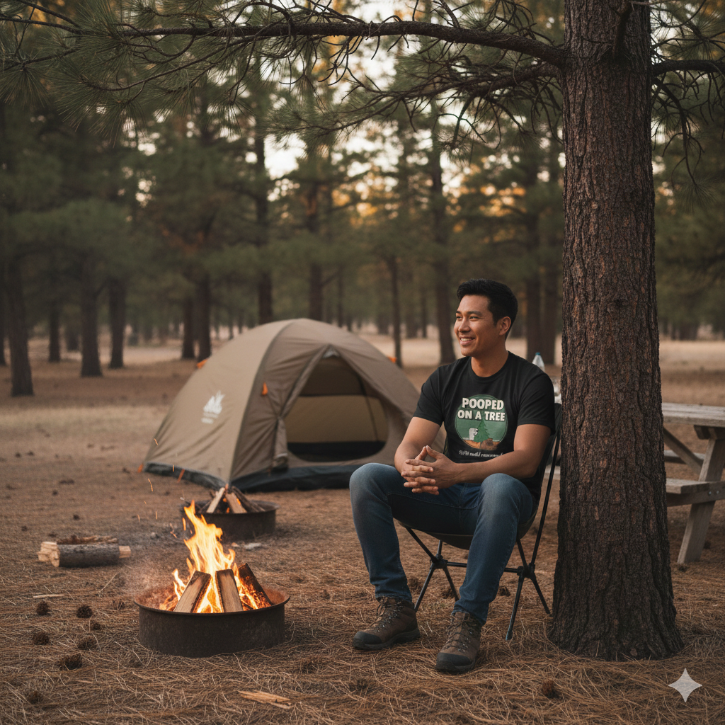 Pooped On A Tree tee | Bird Poop Graphic Shirt, Funny Nature Design