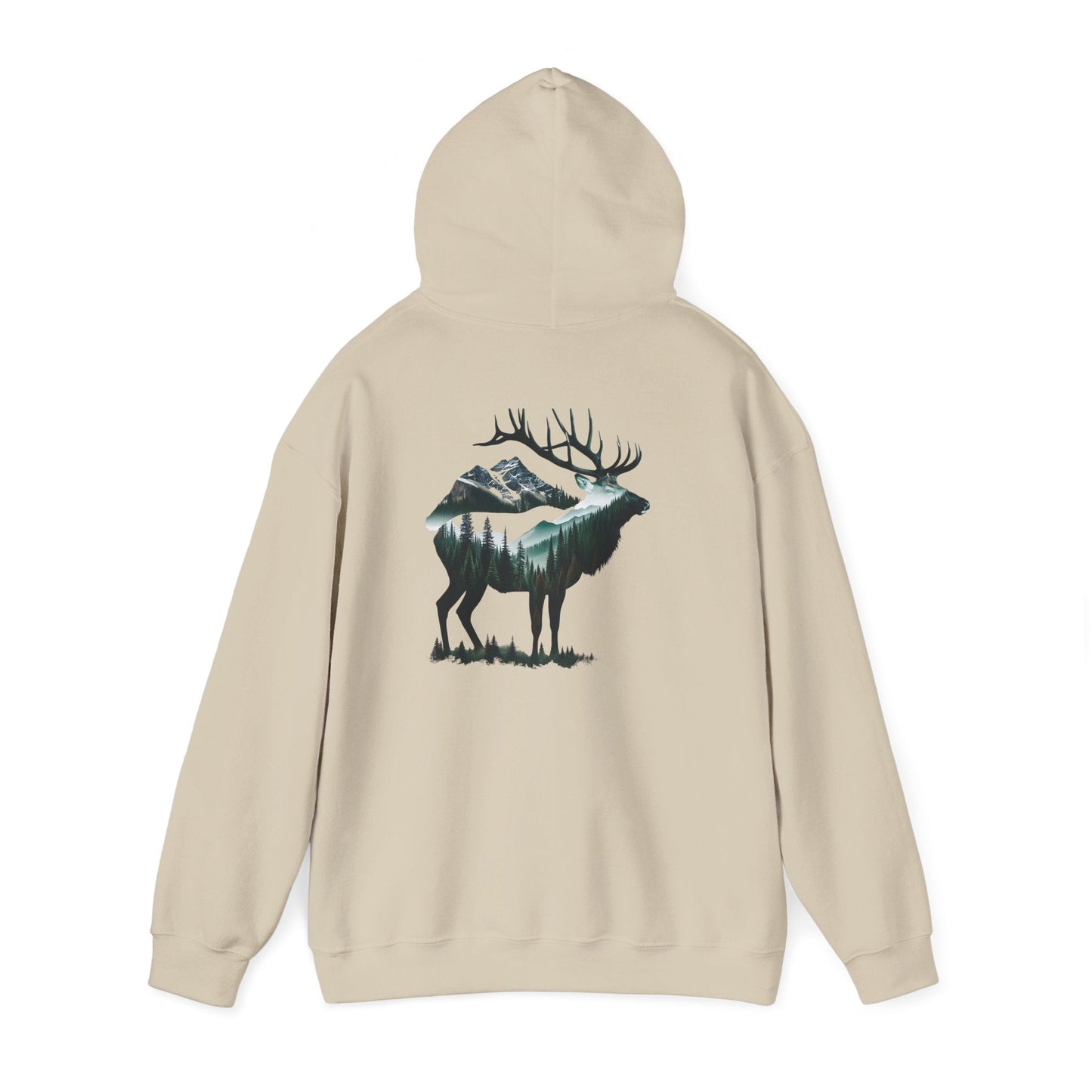 Wander Where the Trees Whisper Sweater - Elk Camping Soft Warm Hoodie, Unisex Heavy Blend™ Sweatshirt, Gift for Nature Lovers Printify