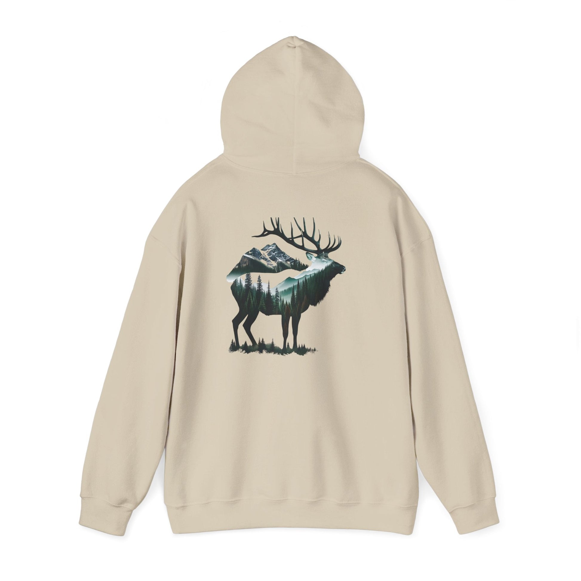 Wander Where the Trees Whisper Sweater - Elk Camping Soft Warm Hoodie, Unisex Heavy Blend™ Sweatshirt, Gift for Nature Lovers Printify