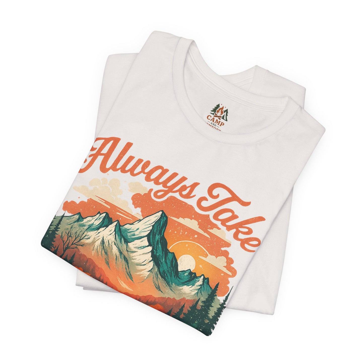 Always Take the Scenic Route Tee, Nature Lover Shirt, Adventure T-Shirt, Travel Outfit, Gift for Hikers, Unisex Outdoor Apparel