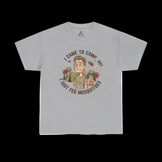 Funny Mosquito T-Shirt with cheeky mosquito graphic for summer and camping