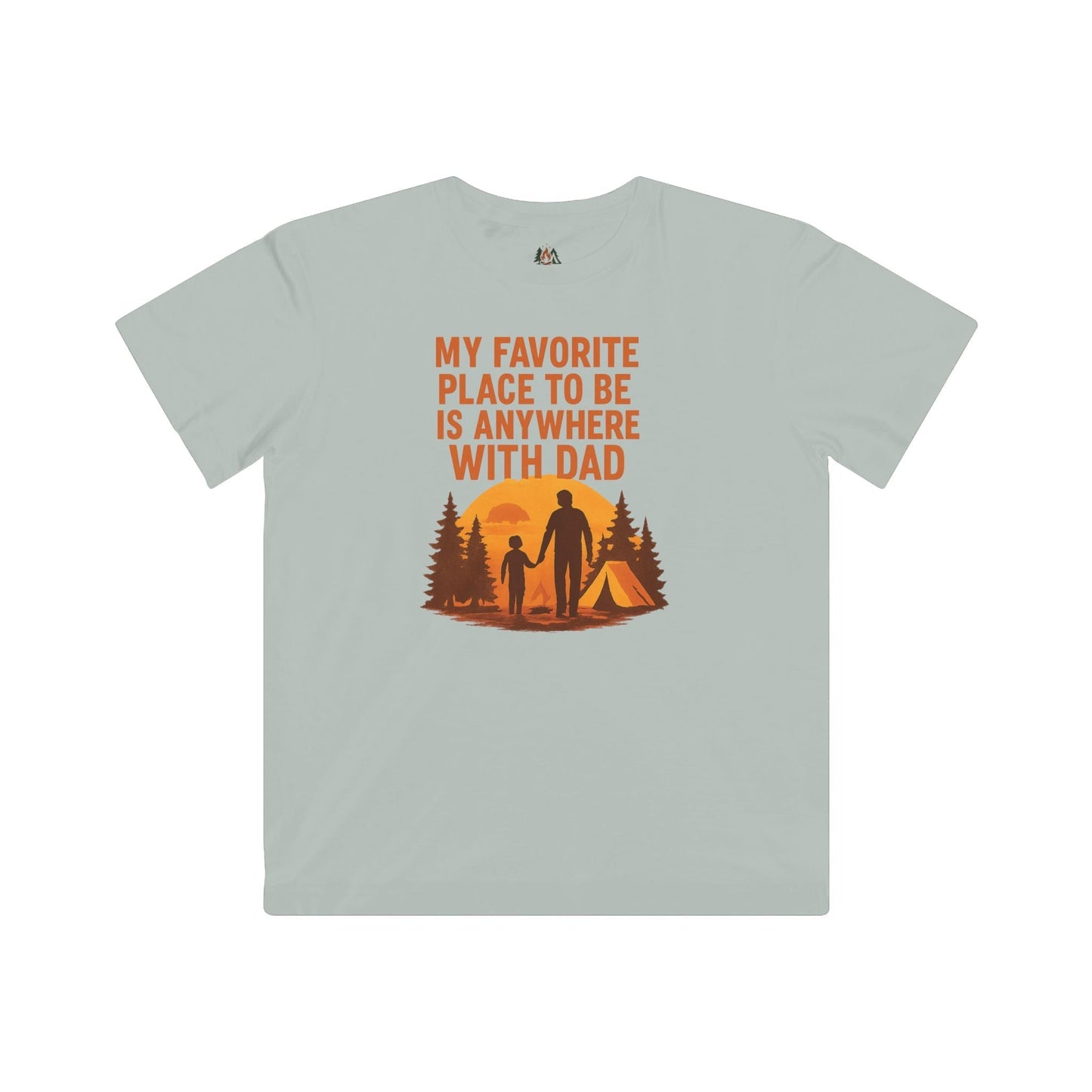 "The Dad's Favorite Place Kids Tee | Funny Father's Day Family Gift Shirt featuring a playful graphic on a high-quality, soft-fabric children's t-shirt."