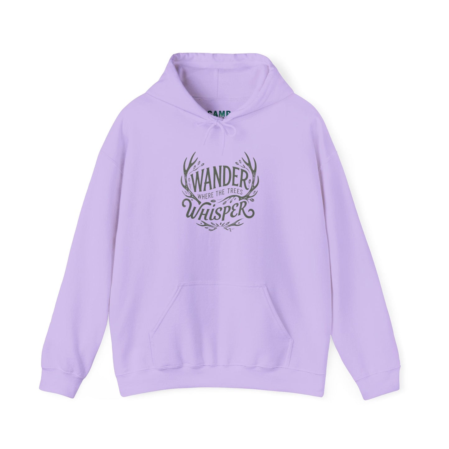 Wander Where the Trees Whisper Sweater - Elk Camping Soft Warm Hoodie, Unisex Heavy Blend™ Sweatshirt, Gift for Nature Lovers Printify