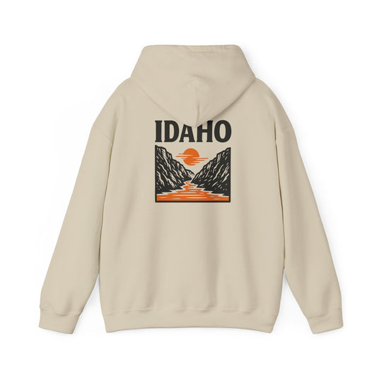 Idaho Mountain Sunset Hoodie | River Valley Scenic Graphic