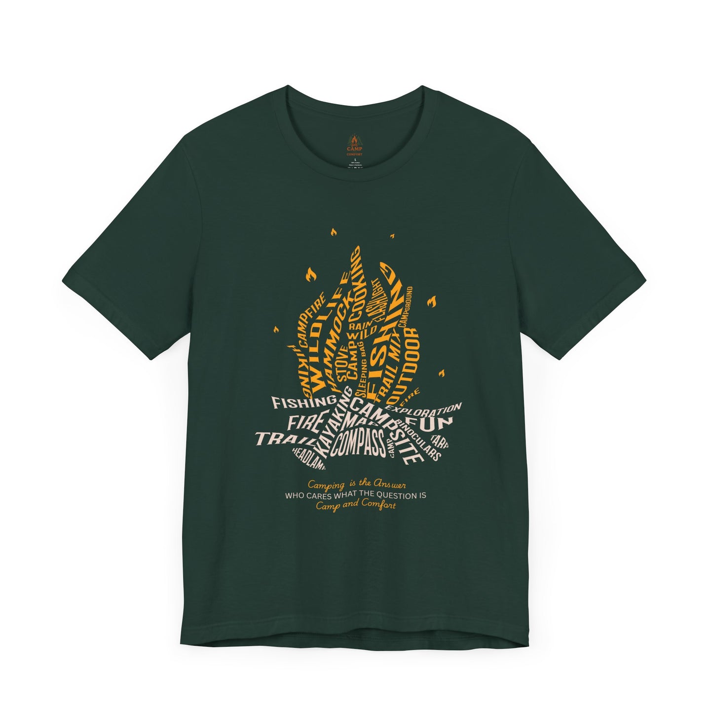 Warmth of Adventure Tee - Cozy Fire Dance Shirt, Outdoor Enthusiast Gift, Campfire Party Wear, Unisex Summer Style, Nature Lover's Tee