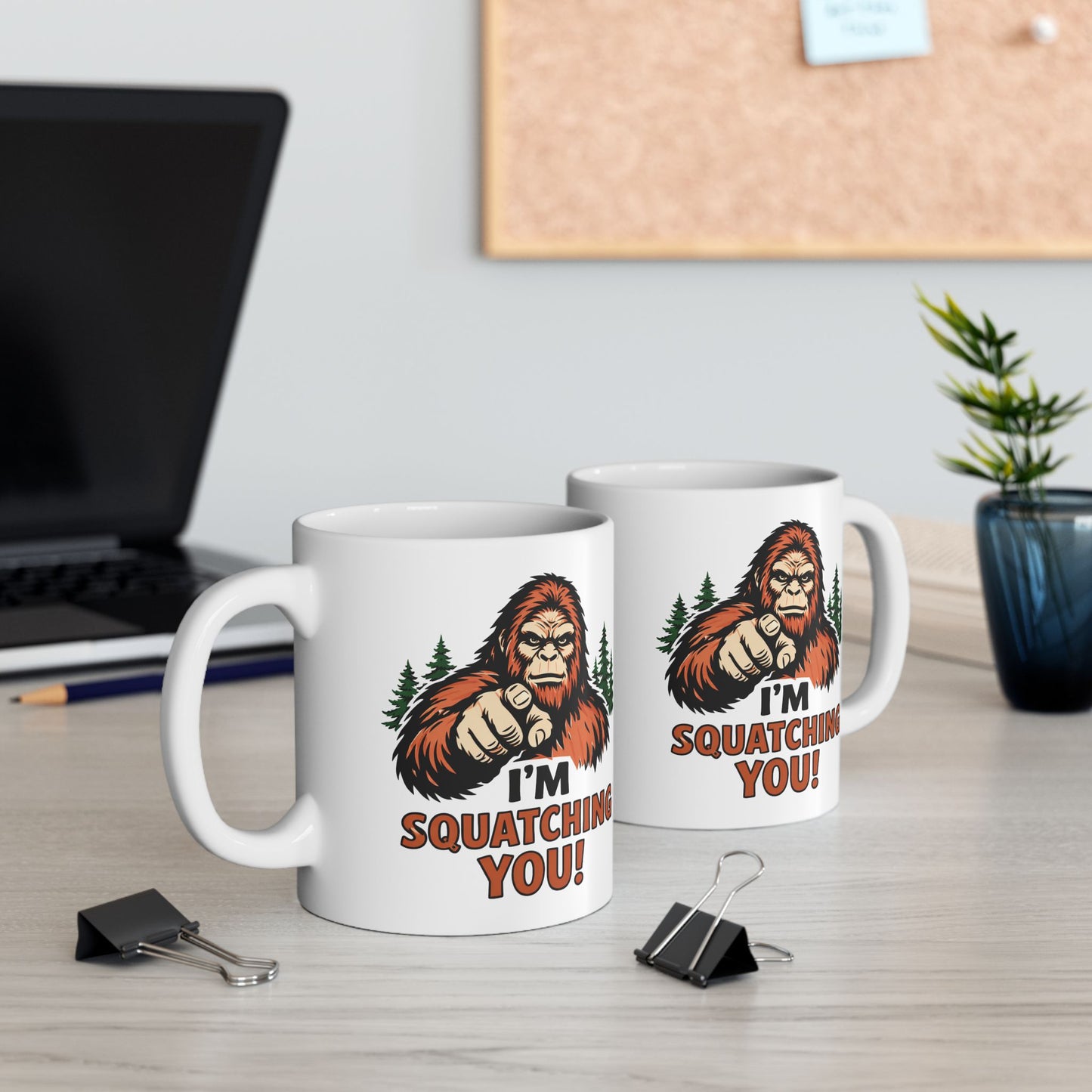 Bigfoot Sighting Ceramic Mug – Funny Sasquatch Coffee Cup (11oz & 15oz)