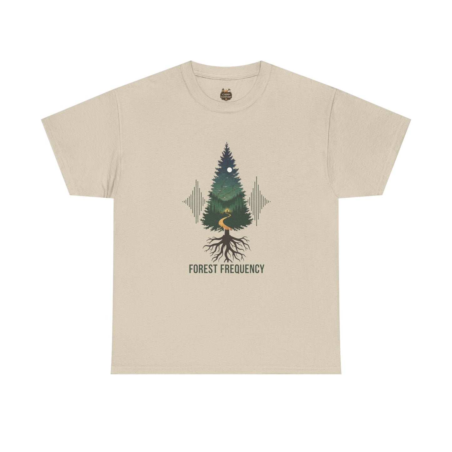 Forest Frequency T-Shirt | Pine Tree Roots Soundwave Tee