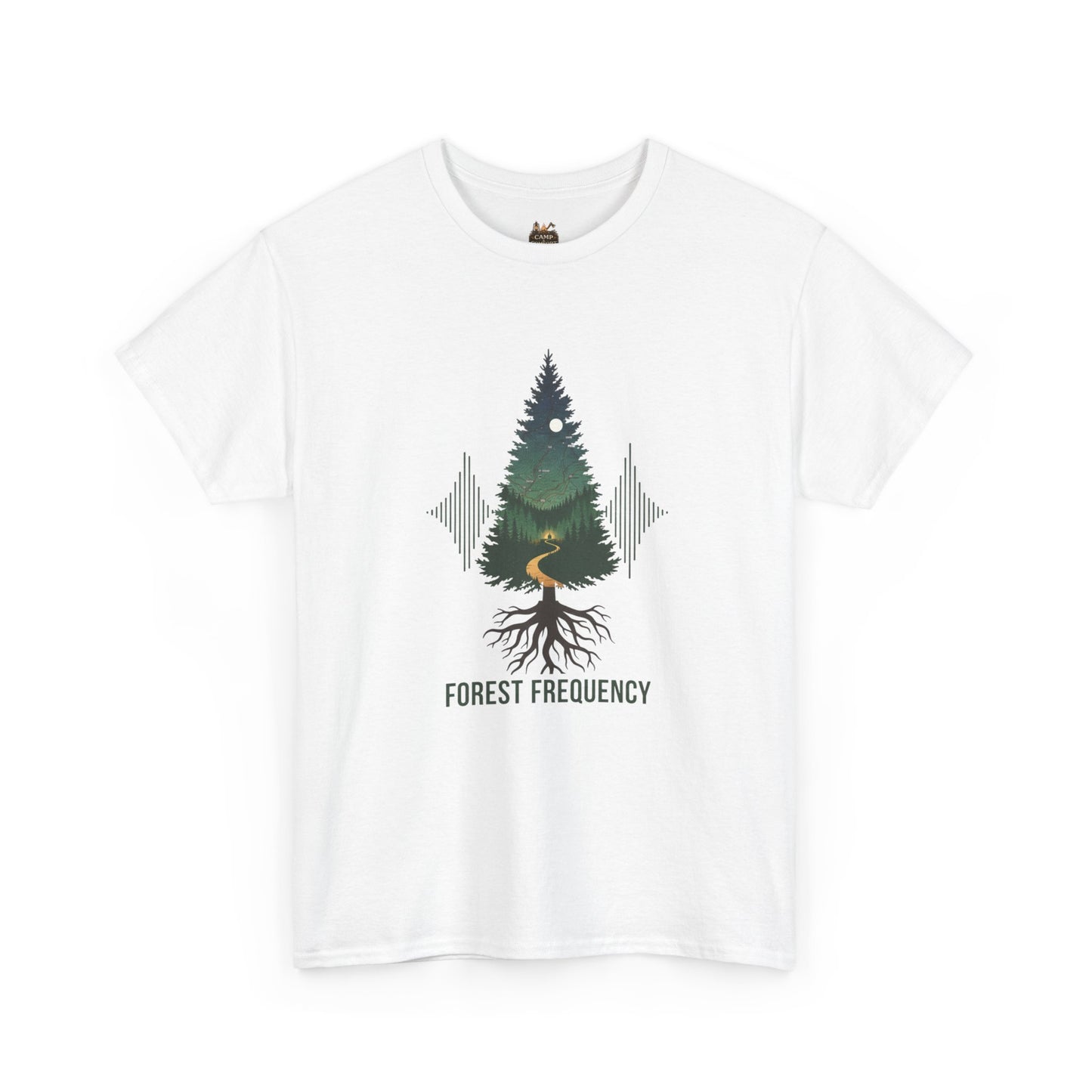 Forest Frequency T-Shirt | Pine Tree Roots Soundwave Tee