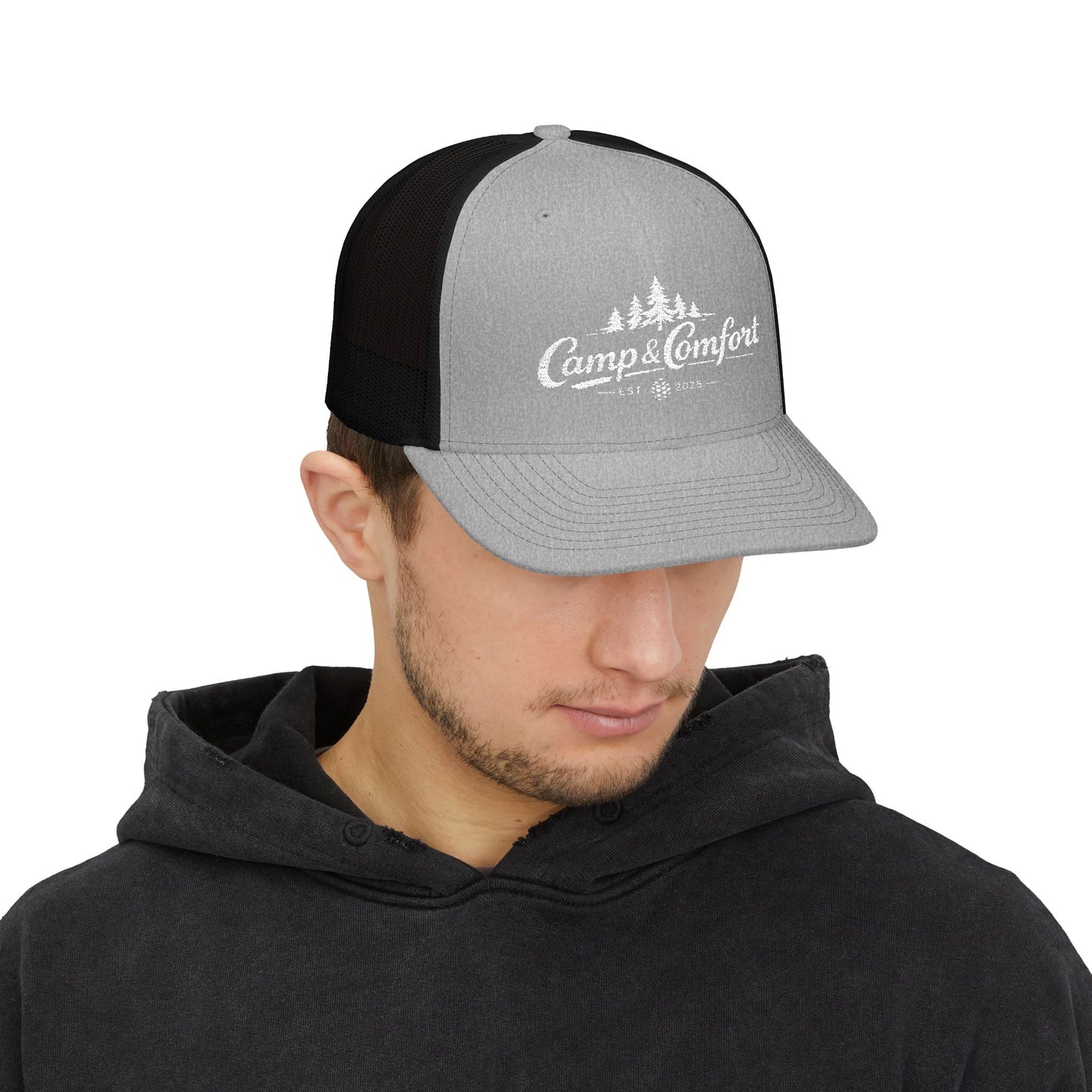 Camp & Comfort Embroidered Trucker Cap