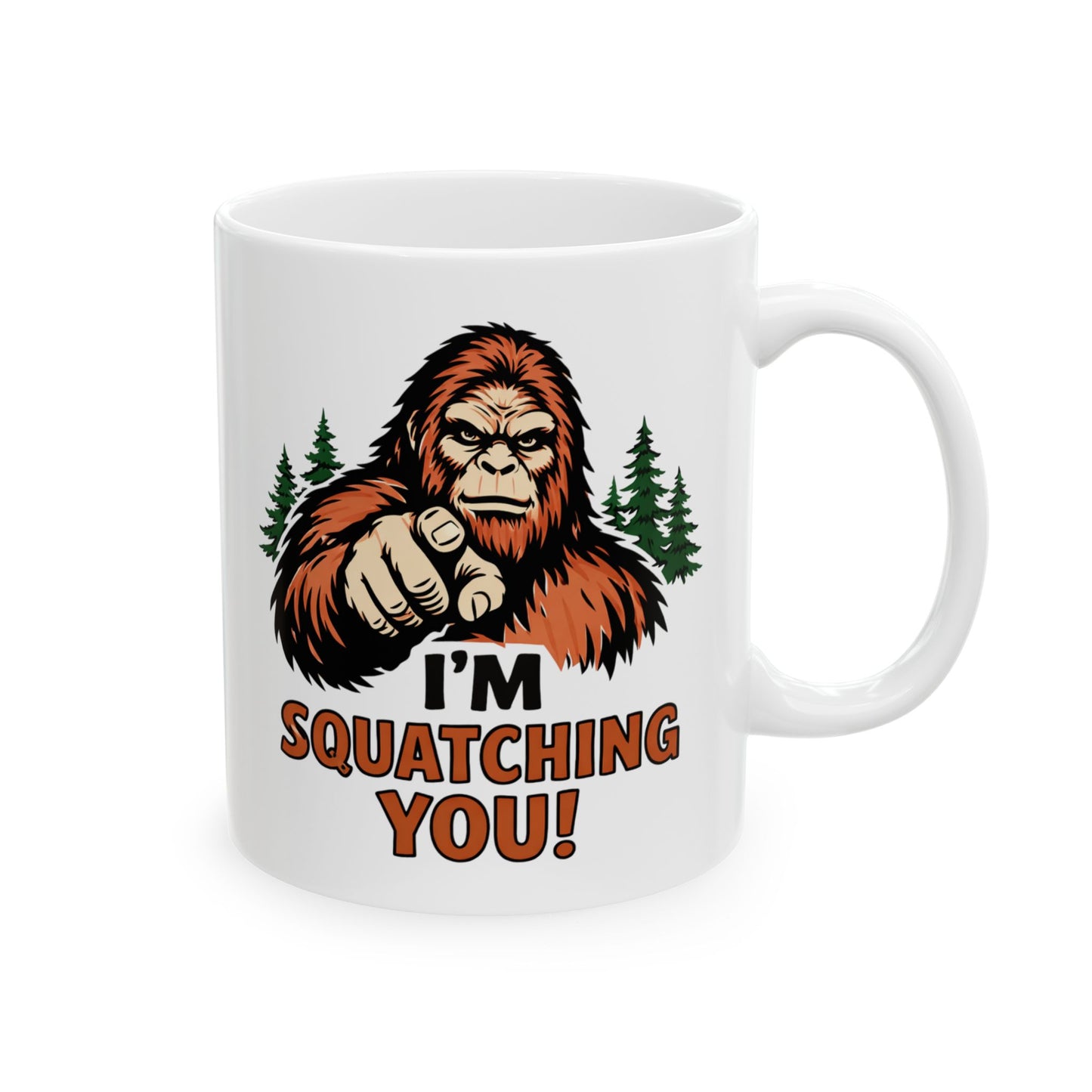Bigfoot Sighting Ceramic Mug – Funny Sasquatch Coffee Cup (11oz & 15oz)