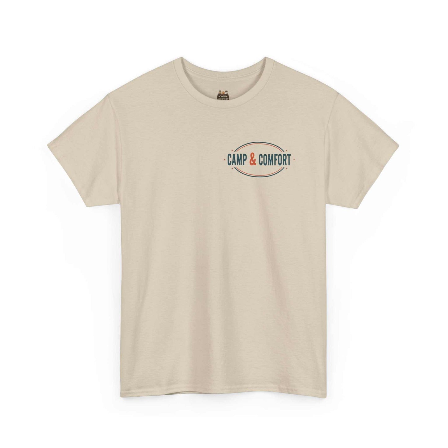 Idaho Hiking Boot Print T-Shirt | Camp & Comfort logo, outdoor travel tee
