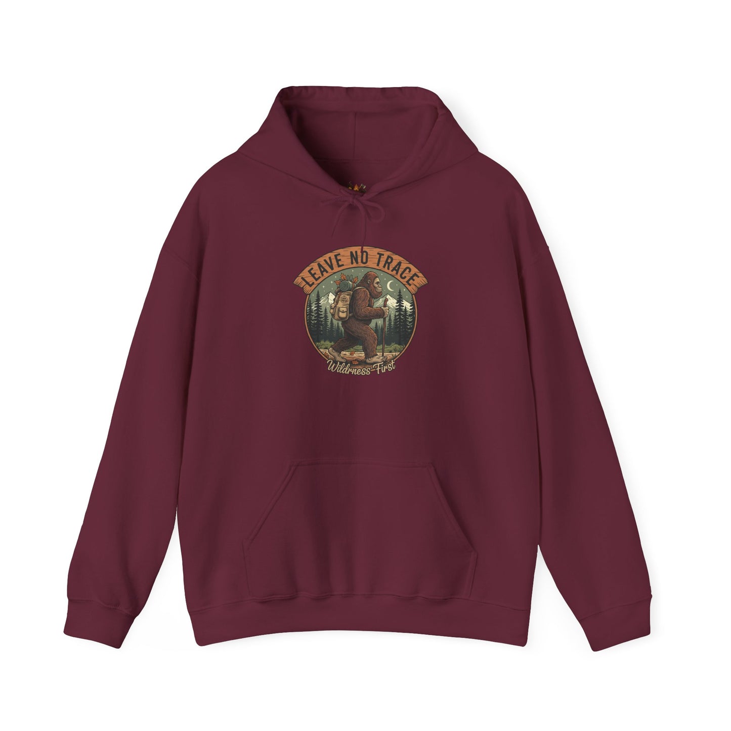 Leave No Trace Bear Hoodie – Forest Camping Graphic Pullover