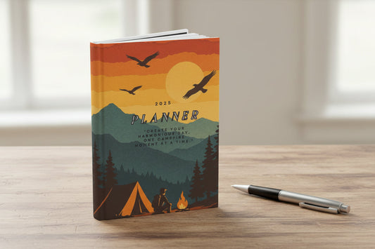 High Horizons Camping Journal for mountain trails and campsites recording trips and memories