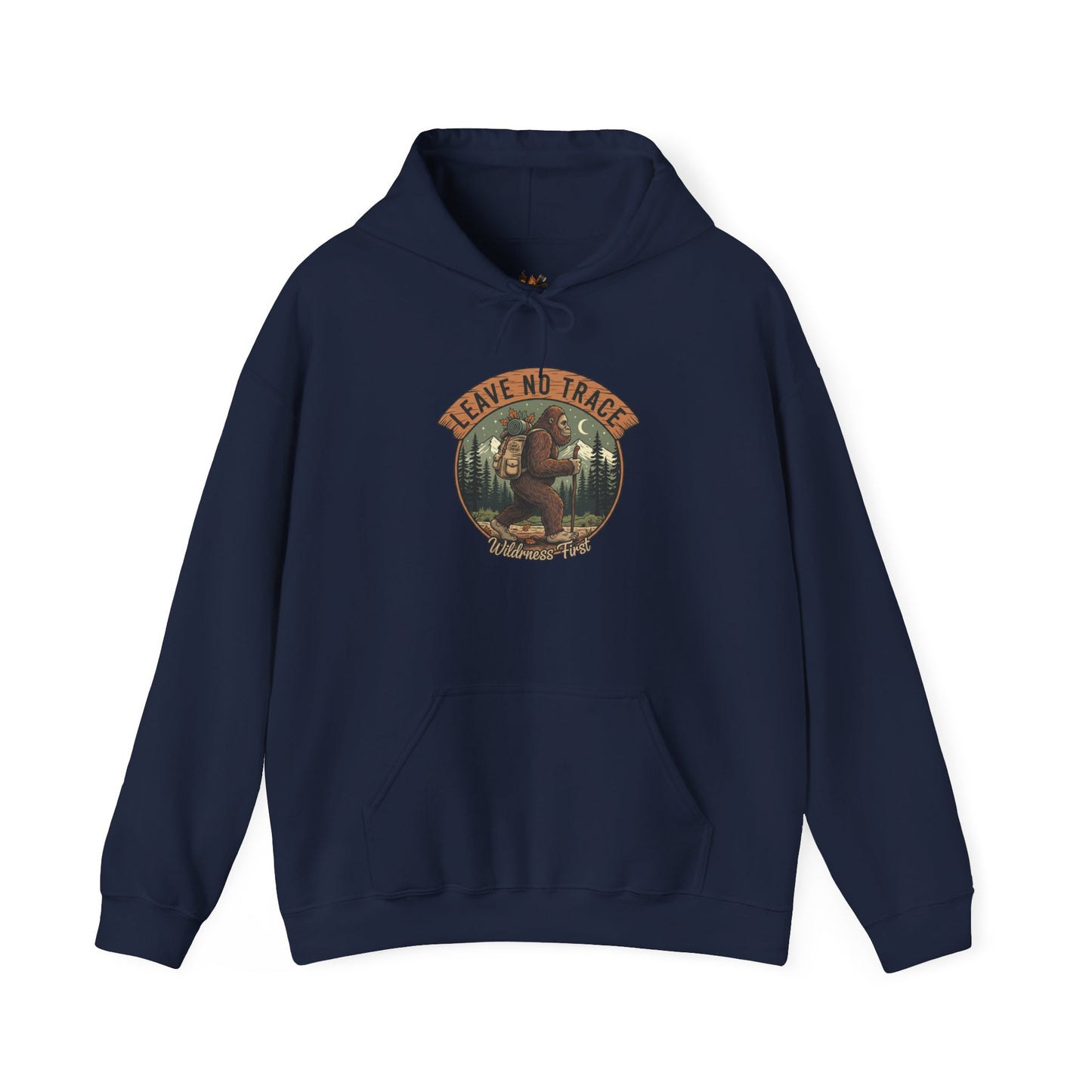 Leave No Trace Bear Hoodie – Forest Camping Graphic Pullover