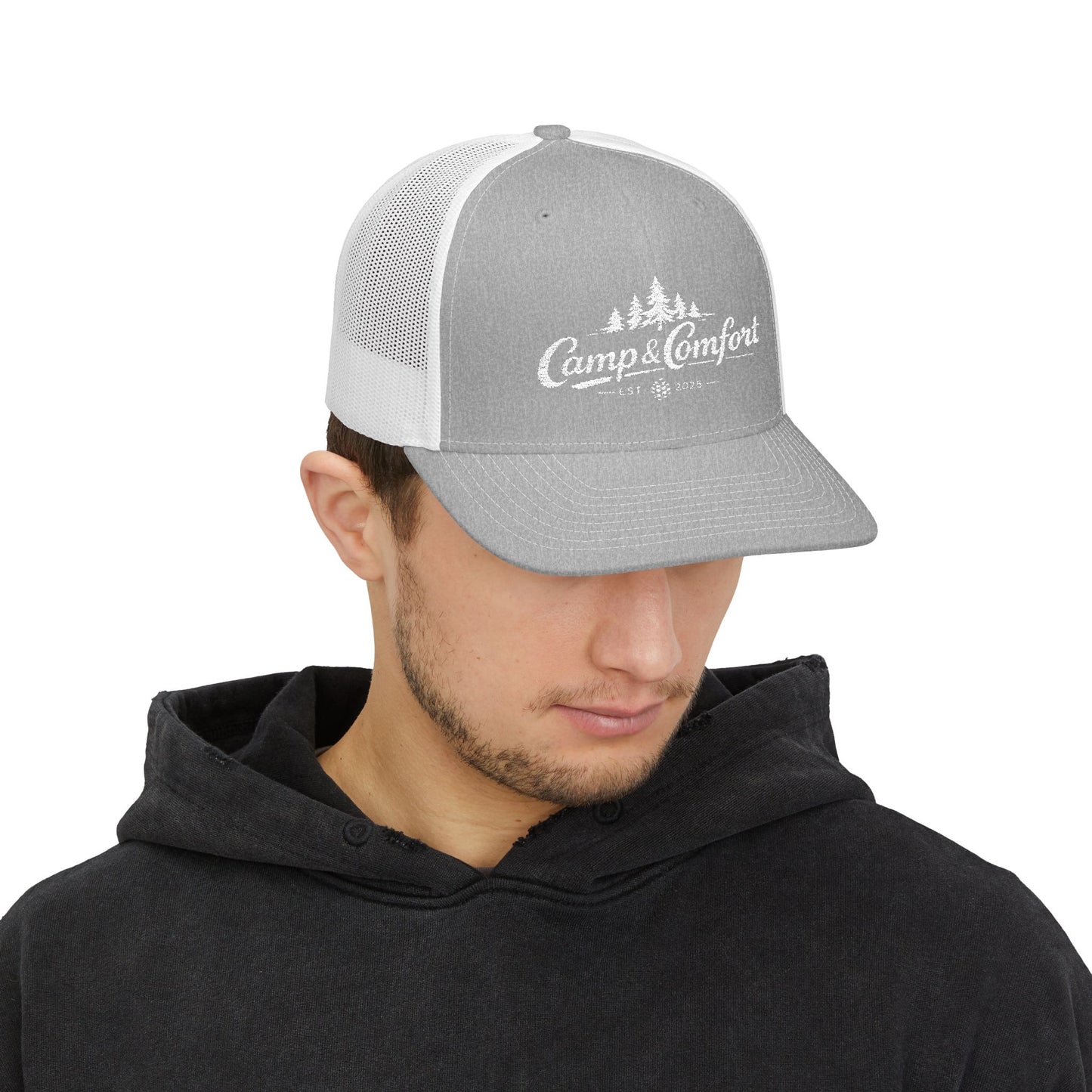 Camp & Comfort Embroidered Trucker Cap