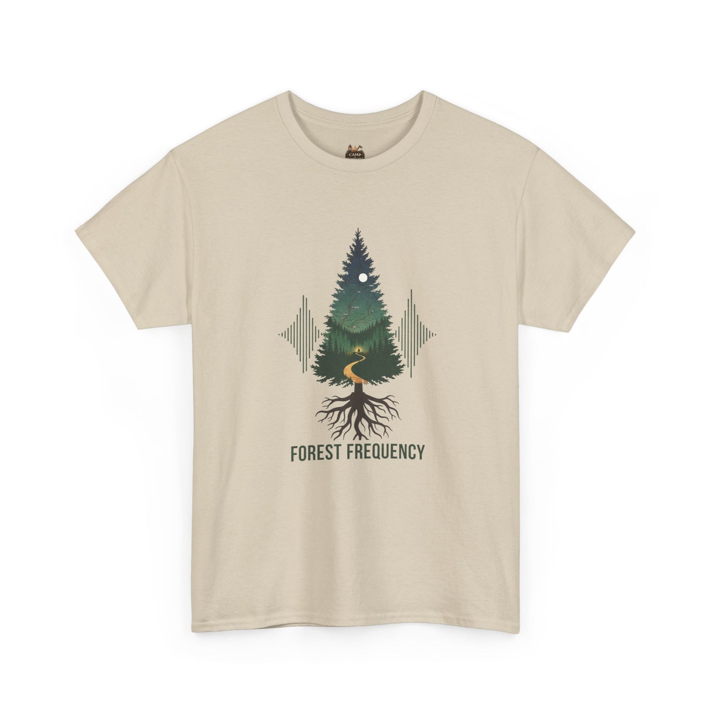 Forest Frequency T-Shirt | Pine Tree Roots Soundwave Tee