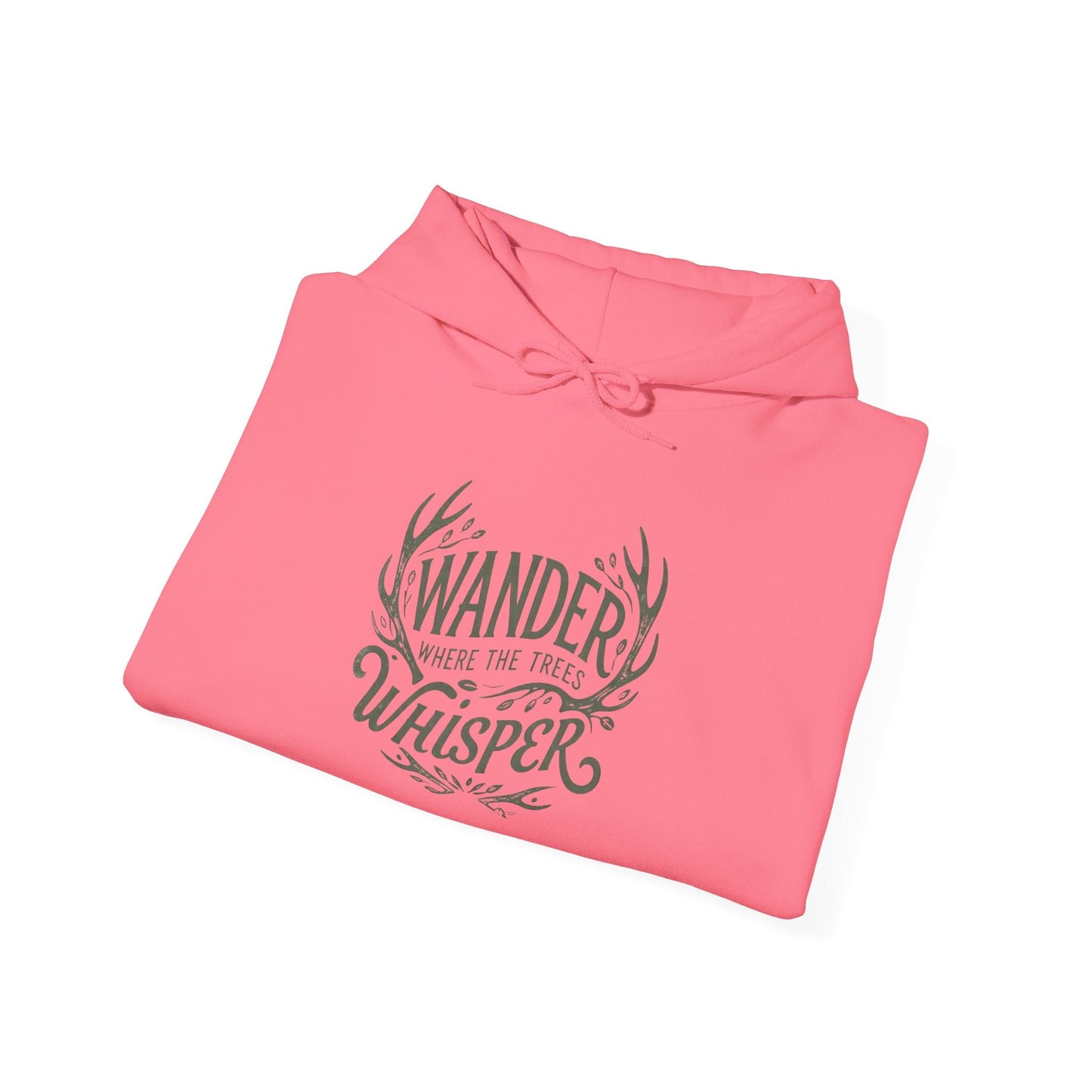 Wander Where the Trees Whisper Sweater - Elk Camping Soft Warm Hoodie, Unisex Heavy Blend™ Sweatshirt, Gift for Nature Lovers Printify