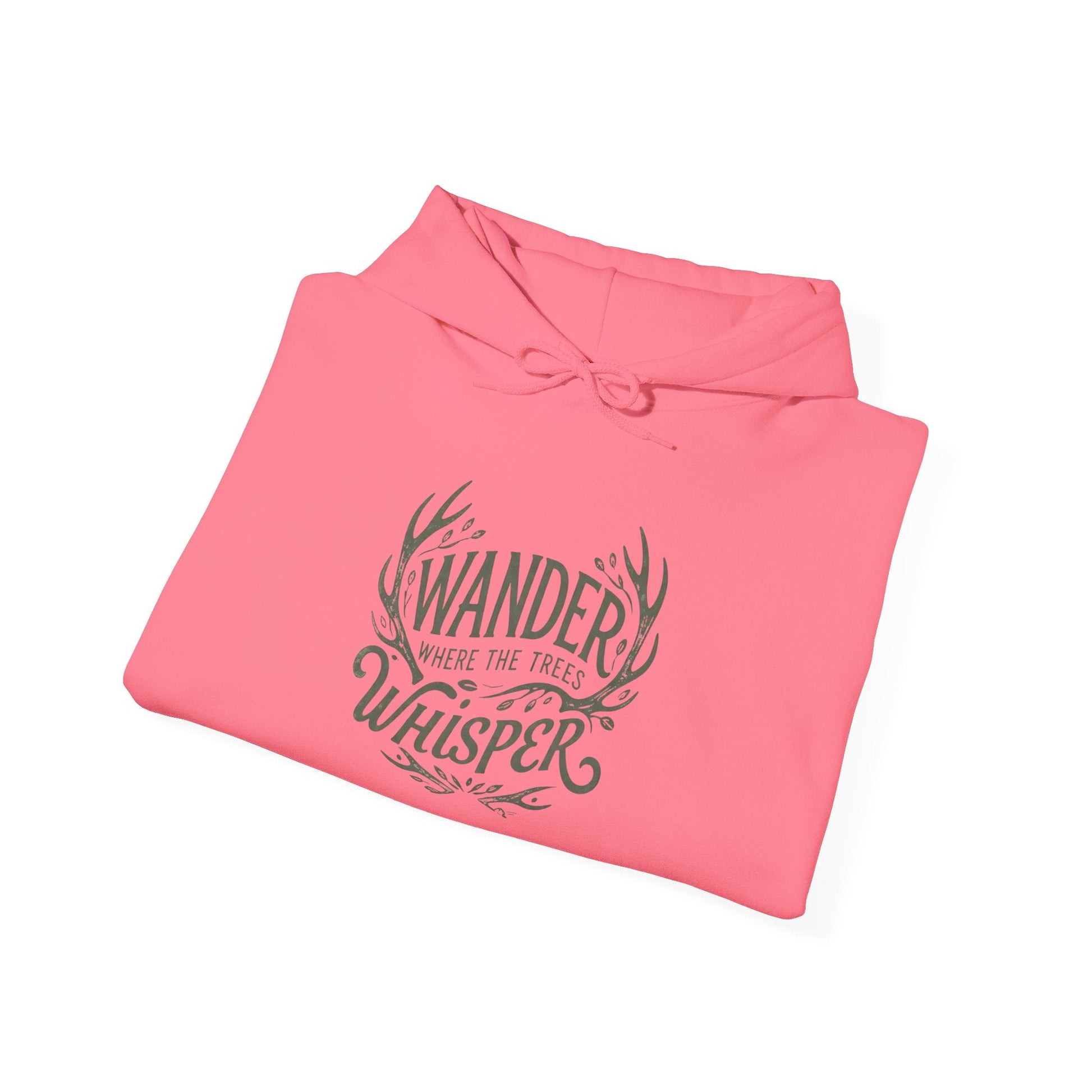 Wander Where the Trees Whisper Sweater - Elk Camping Soft Warm Hoodie, Unisex Heavy Blend™ Sweatshirt, Gift for Nature Lovers Printify