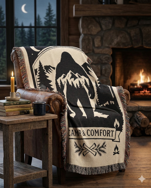 Bigfoot Woven Throw Blanket