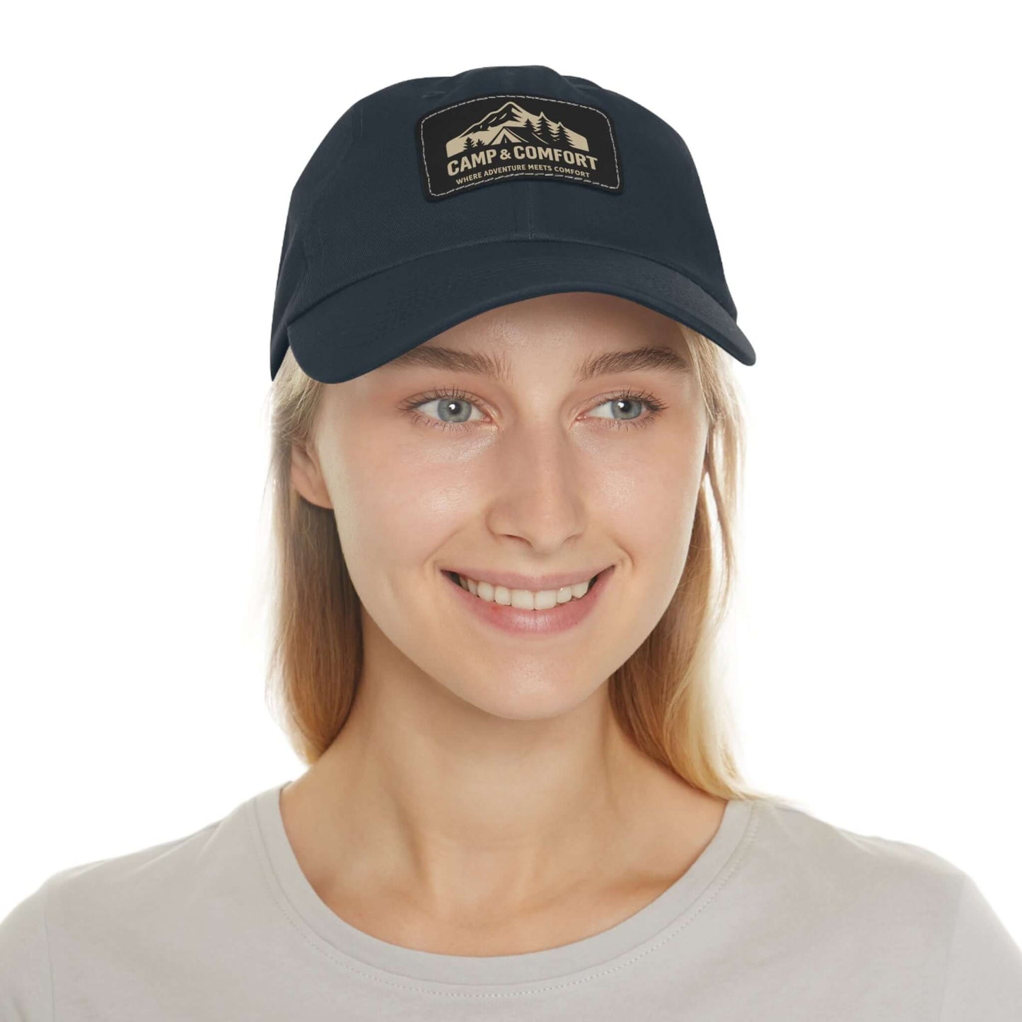 Adventure Dad Hat with Leather Patch - Camp & Comfort - Camp and Comfort
