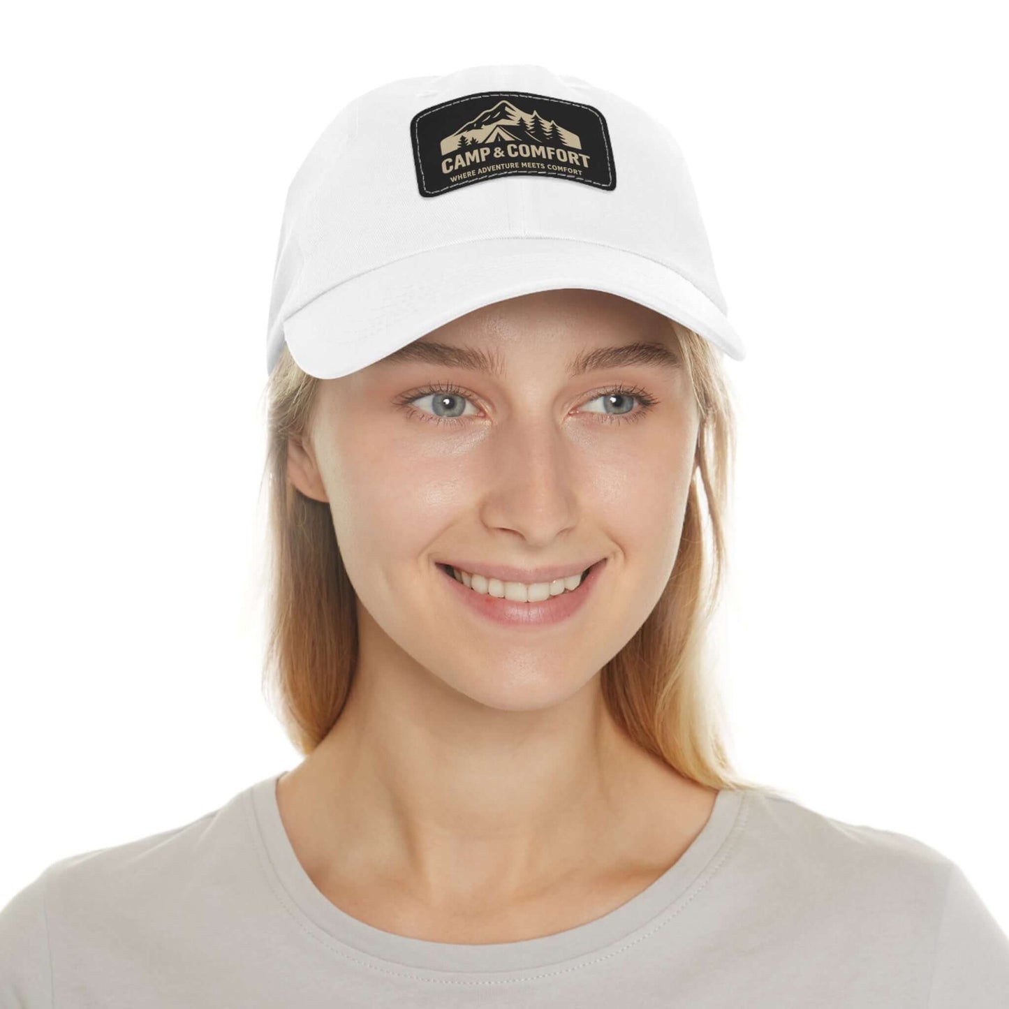 Adventure Dad Hat with Leather Patch - Camp & Comfort - Camp and Comfort