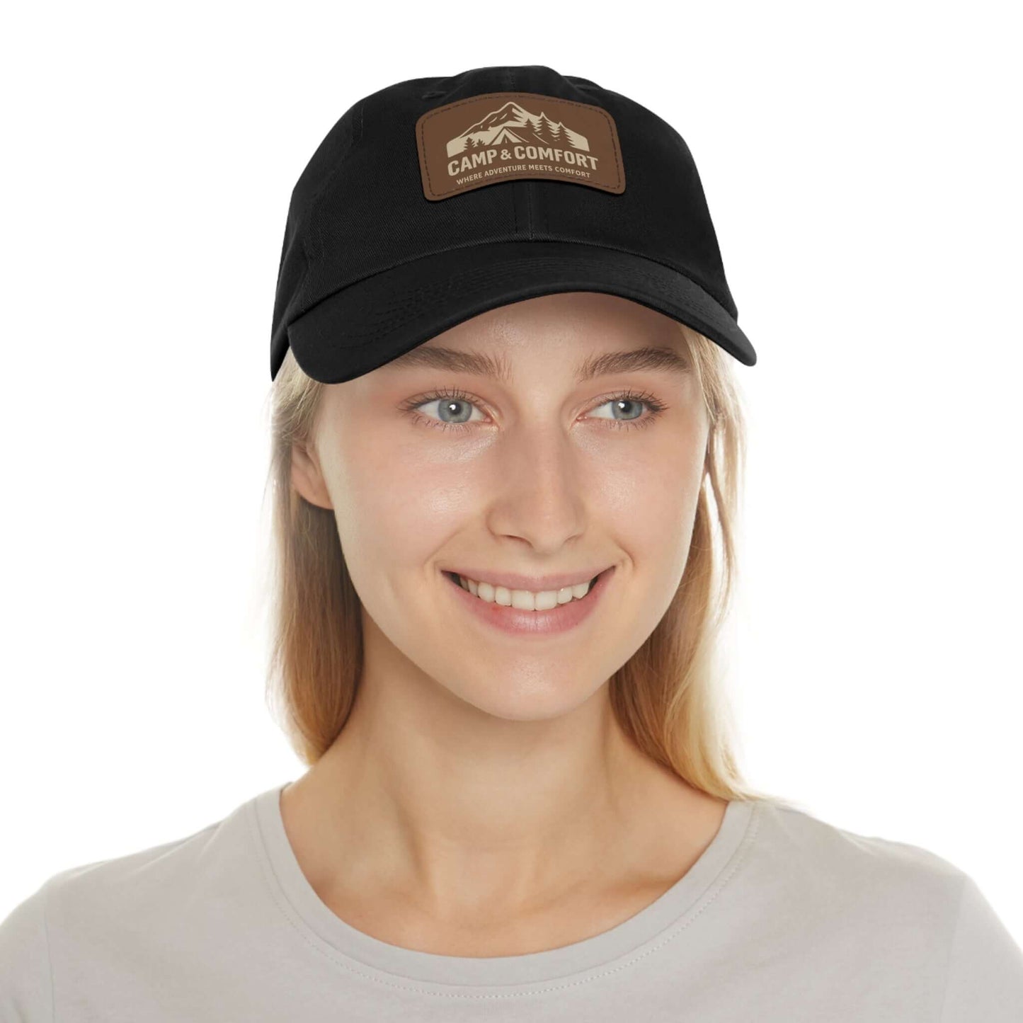 Adventure Dad Hat with Leather Patch - Camp & Comfort - Camp and Comfort