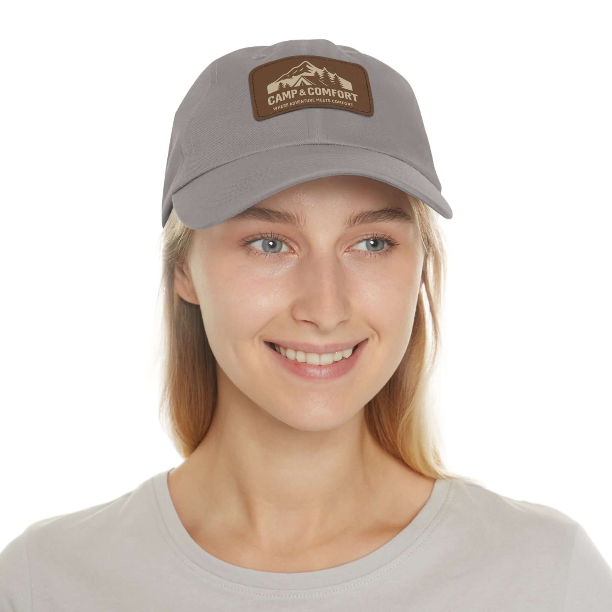 Adventure Dad Hat with Leather Patch - Camp & Comfort - Camp and Comfort