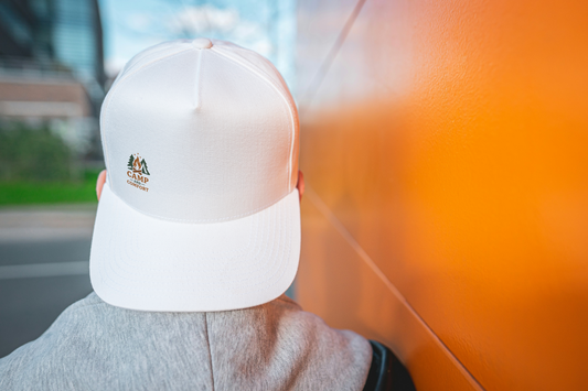 Adventure-Ready Flat Bill Snapback cap with six-panel design and adjustable snap closure for outdoor and casual wear