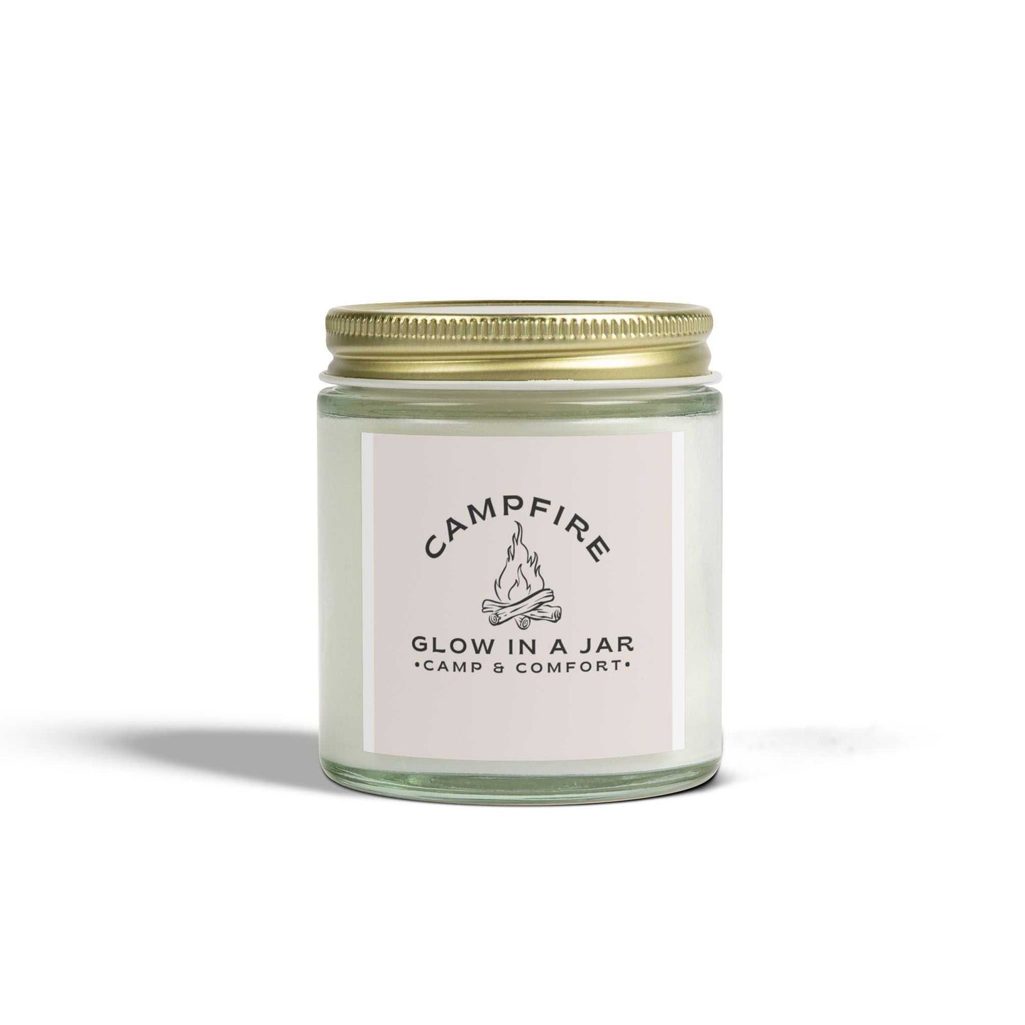 Campfire Glow in a Jar – Hand - Poured Soy Candle - Camp and Comfort