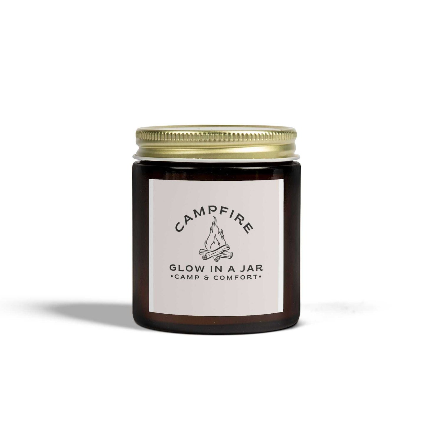 Campfire Glow in a Jar – Hand - Poured Soy Candle - Camp and Comfort