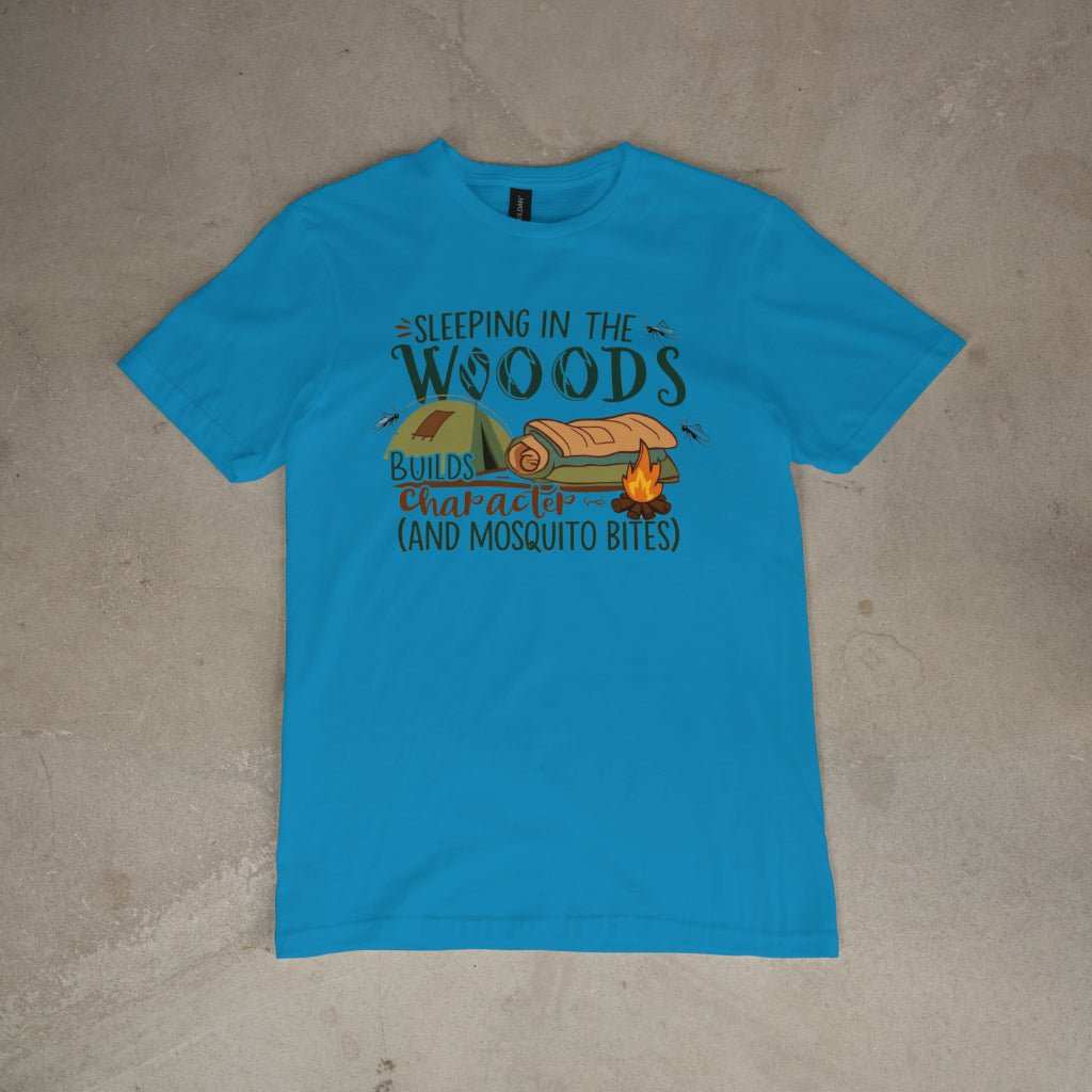 Character & Mosquito Bites Tee for outdoor adventures with funny mosquito design and lightweight comfort