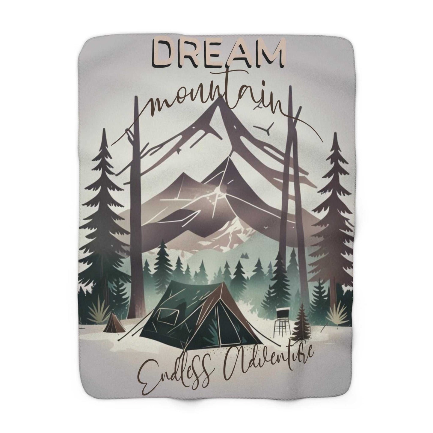 Dream Mountain cozy sherpa throw blanket for home and outdoor adventures